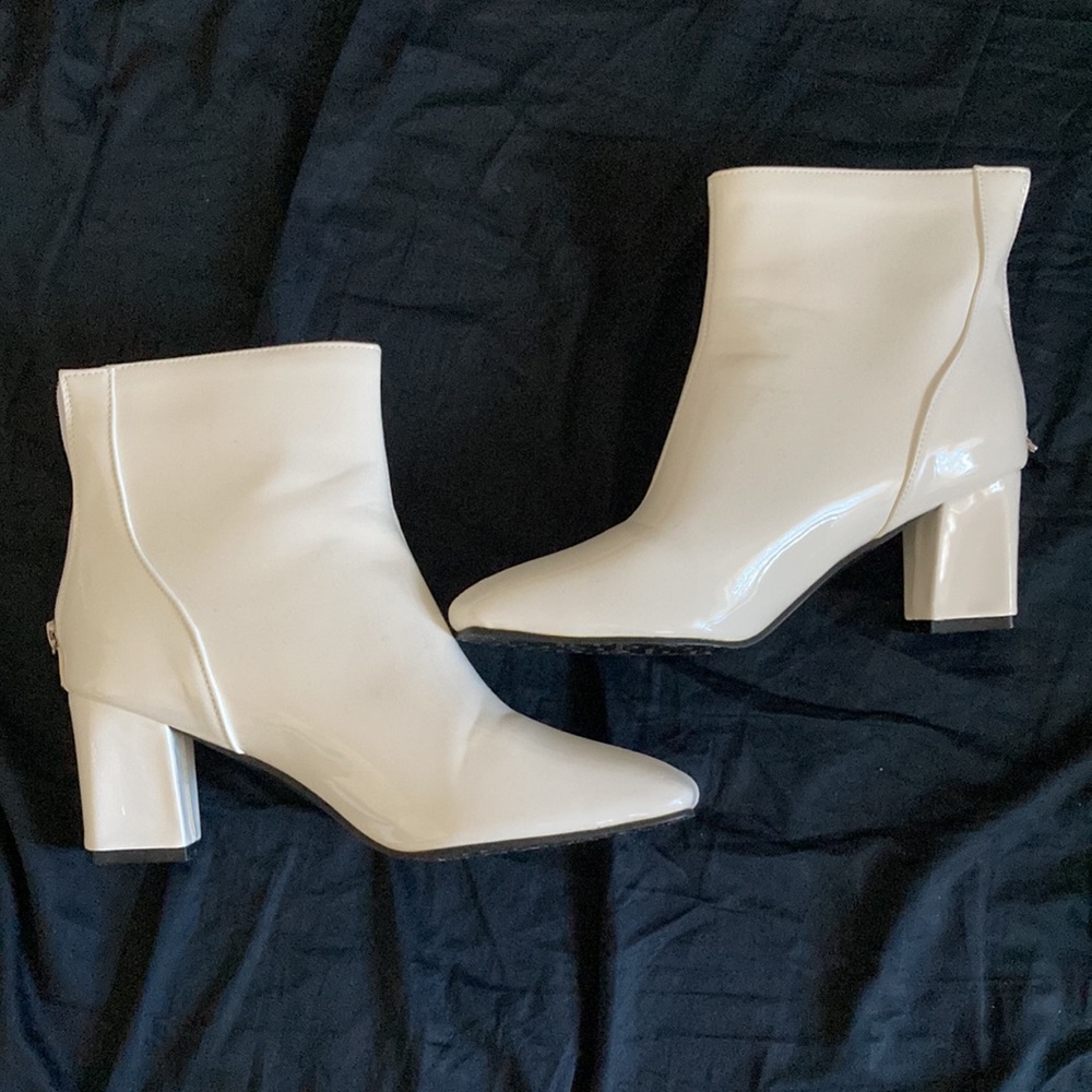 White Patent Leather Boots